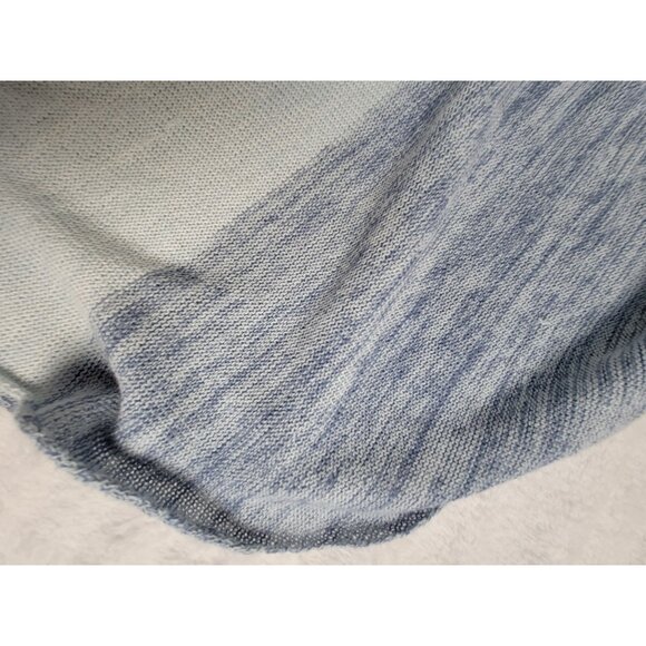 Wooden Ships Womens Light Blue Colorblock Boat Neck Knit Poncho Sweater M/L - Picture 8 of 9